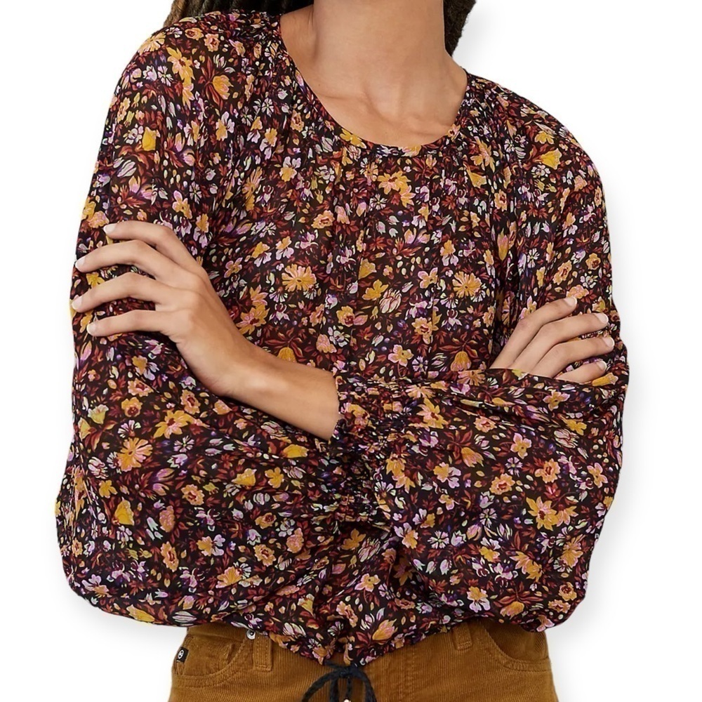 NWT Anthropologie floral‎ Blouse size XS